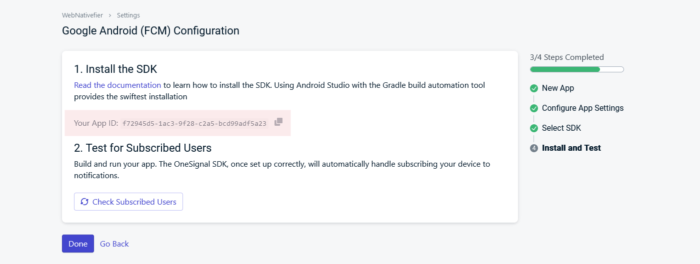 Step 3: Create and configure your OneSignal App