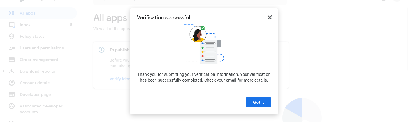 Verification successful