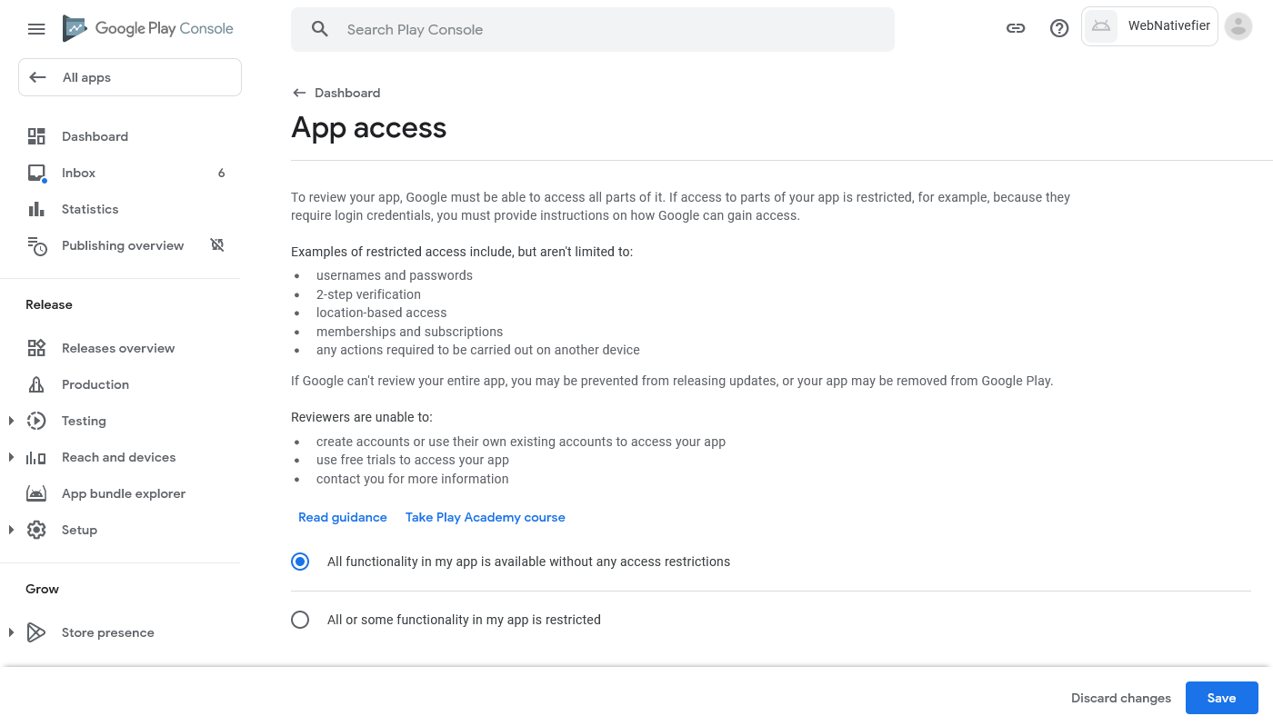 App access